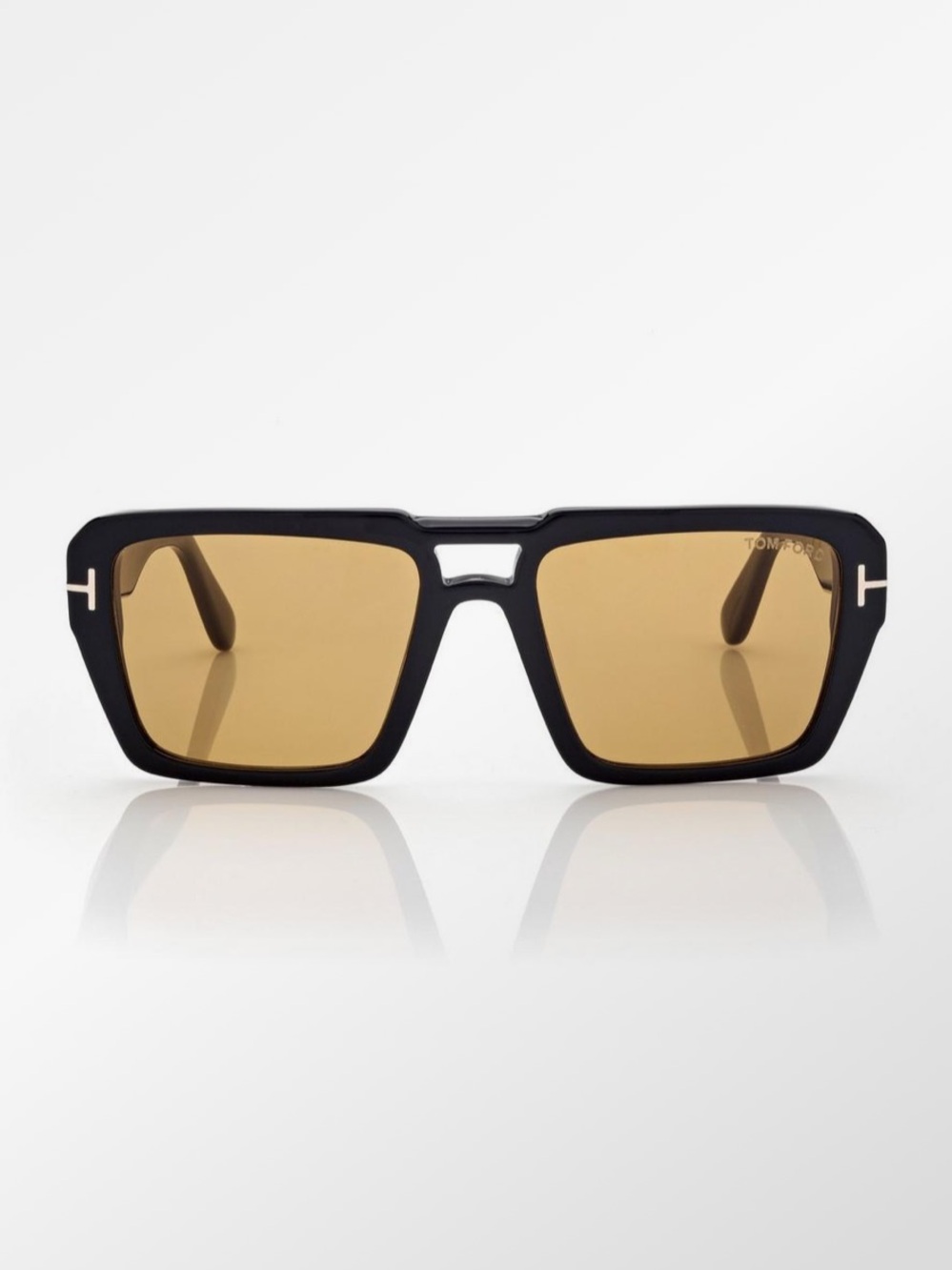 Tom Ford Redford Black Frame Amber Lens Sunglasses for Men